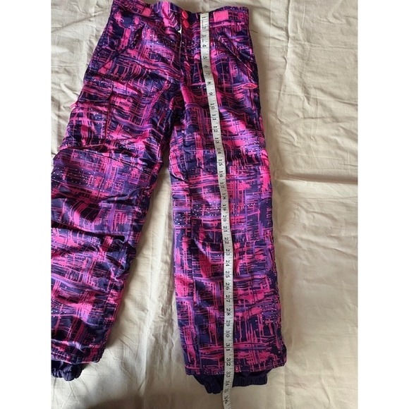 Champion Dry Girl's Snow Ski Pants Adjustable Waist Zip Pockets Sz M(7-8) Purple - Picture 14 of 16